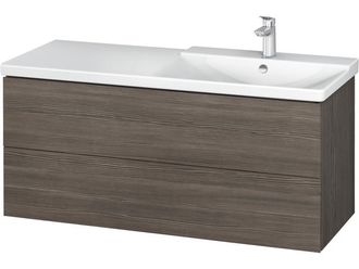 Duravit Duravit L-cube M&oacute;dulo Mural 1220mm De Ancho, Profundidad 481, 2 Cajones, Apto Para P3 Comfort Art&iacute;culo 233412, Lavabo A La Derecha, Color: Pino Terra 