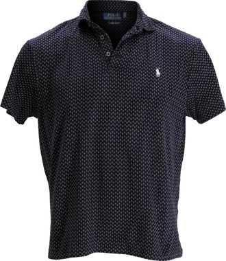 Ralph Lauren Polo Ralph Lauren Custom Slim Dot Soft Polo Shirt in marineblauw katoen
