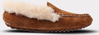 Lamofootwear Womens Aussie Slip-On Moc Slippers In Chestnut
