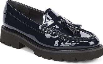 Franco Sarto Sarika Tassel Loafer in Navy Soft Pu at Nordstrom, Size 8.5