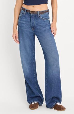 Good American Weightless Wide Leg Jeans in Indigo1258 at Nordstrom, Size 14