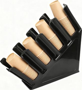 OEM Dispensador De Vasos De Papel, Portavasos De Cart&oacute;n De 4 Compartimentos, Organizador De Vasos De Pl&aacute;stico, Para El Hogar, La Oficina Y La Cafeter&iacute;a