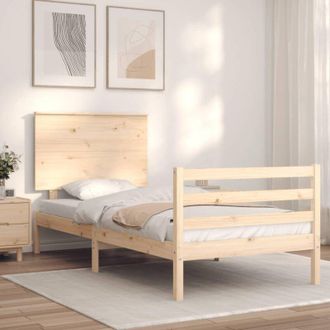 vidaXL Bed Frame without Mattress Small Single Solid Wood Vidaxl