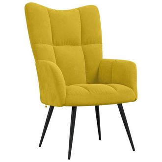vidaXL Sill&oacute;n De Relax De Terciopelo Amarillo Mostaza Vidaxl