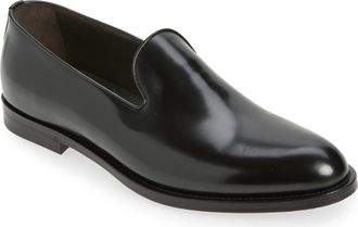 Brunello Cucinelli Leather Venetian Loafer in C101 Black at Nordstrom, Size 42.5