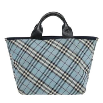 Burberry Pre-owned Tote Bags, female, Blue, Size: ONE SIZE Pre-owned Vintage Nylon Tote Bag