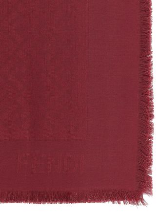 Fendi FF Jacquard Shawl - Burgundy
