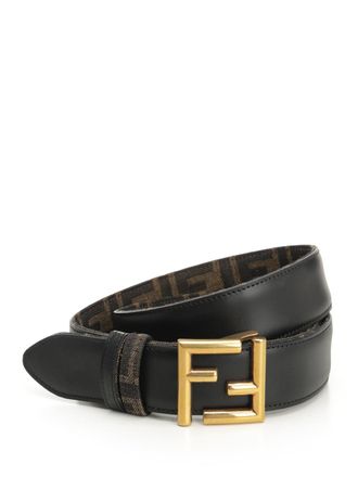Fendi Reversible Ff Belt Cinture Marrone-Donna