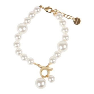 Ferragamo Gancini Parel Armband - Dames - Armbanden - Wit - ONE Size - Accessoires