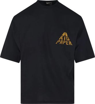 A Paper Kid logo cotton t-shirt - Black
