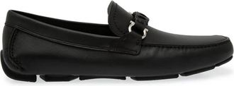 Ferragamo Stuart Gancini Leather Loafers, Size 6 D