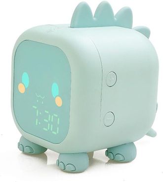 OEM Reloj Despertador Infantil Con Forma De Dinosaurio, Digital, Con Luz Nocturna Y Funci&oacute;n De Aprendizaje Del Sue&ntilde;o, Ideal Para Mesitas De Noche De Ni&ntilde;os