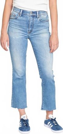 Daze Shy Girl High Rise Crop Flare Jeans In Pda Wash