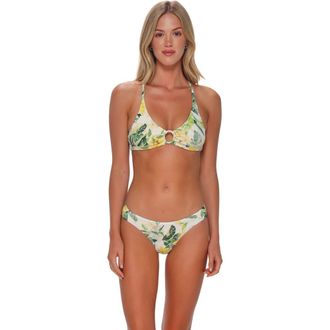 Sunsets Carrie Crossback Bikini Swimsuit Top in Isla Soleil Crepe at Nordstrom, Size Xx-Large