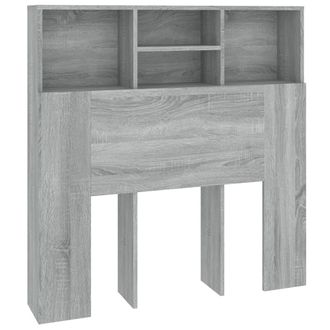 vidaXL Mueble Cabecero Gris Sonoma 100x19x103,5 Cm Vidaxl
