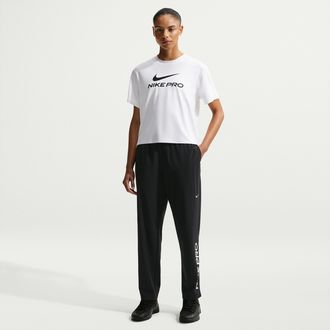 Nike Womens Nike Pro 365 Dri-FIT Mid-Rise Woven Pants in Black | IQ0826-010