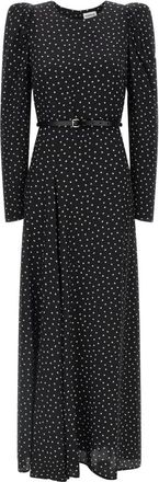 P.A.R.O.S.H. Stelle Lange Jurk - Dames - Maxi kleedjes - Zwart - L - Leer - Kleedjes