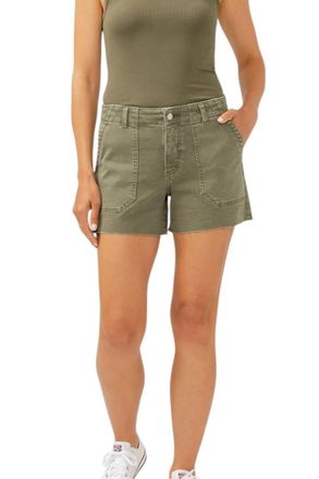 Silver Jeans Co Suki Mid Rise Utility Short In Fatigue Green