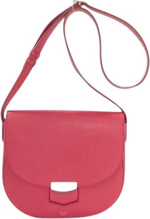 Celine Pre-owned Vintage Schoudertas - Dames - Vintage Schoudertas - Rood - ONE Size - Leer - Vintage