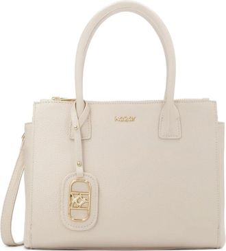 Kazar Elegante leren handtas met handvatten - Dames - Handtassen - Beige - ONE Size - Leer - Tassen