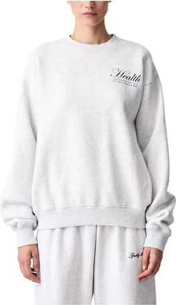 Sporty & Rich Felpa Oversize NY Health - - Sweatshirts & Hoodies - Donna - Grigio - S