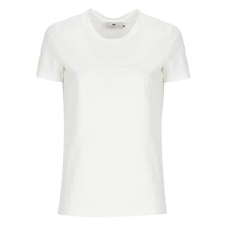 Elisabetta Franchi T-Shirts, female, White, Size: 2XS Logo T-Shirt