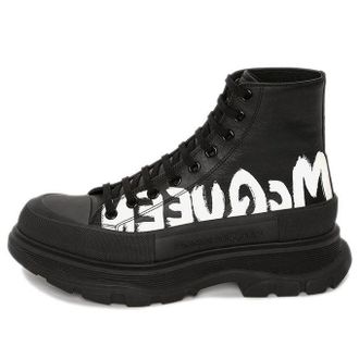 Alexander McQueen Ankle Boots Black White 682422WIABD1070