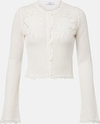 Erdem Cardigan in cotone con ricamo