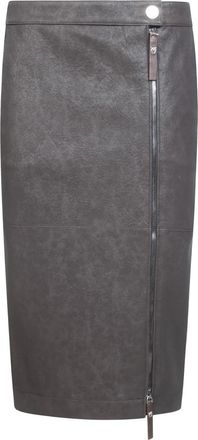 Pinko Montiano Rok - Dames - Kokerrokken - Bruin - XS - Polyester - Rokken