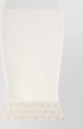 Ganni crochet knit midi skirt