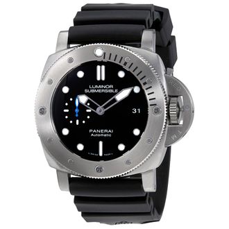 Officine Panerai Pre-owned Panerai Luminor Submersible 1950 Automatic Black Dial Mens Watch PAM01305