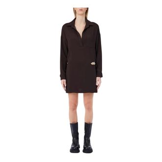 Liu Jo Kleedjes, Dames, Bruin, L, Abito T.unita con Applicazione
