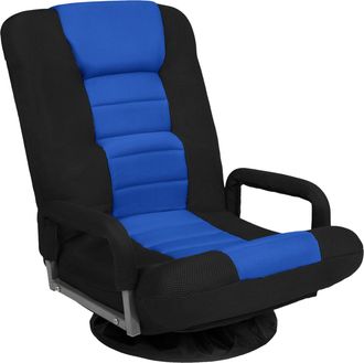 Best Choice Products 360-Degree Swivel Gaming Floor Chair w/ Armrest Handles, Foldable Adjustable Back