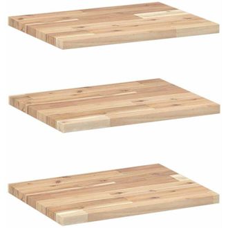 vidaXL Vidaxl - Estantes Flotantes 3 Uds Madera Acacia Sin Tratar 40x30x2 Cm
