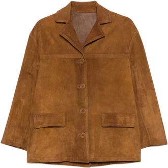 Salvatore Santoro Kameelbruin leren bovenkleding jas - Dames - Leren en Su&egrave;de Jassen - Bruin - 2XS - Jassen