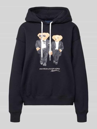 Polo Ralph Lauren Hoodie mit Motiv-Print in BLACK, Gr&ouml;&szlig;e M