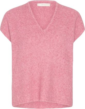 Inwear V-hals Gebreide Kleding - Dames - V-hals truien - Roze - S - Leer - Truien & Vesten