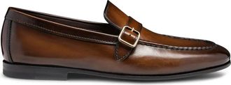 Santoni Mocassini in pelle con fibbia - Marrone