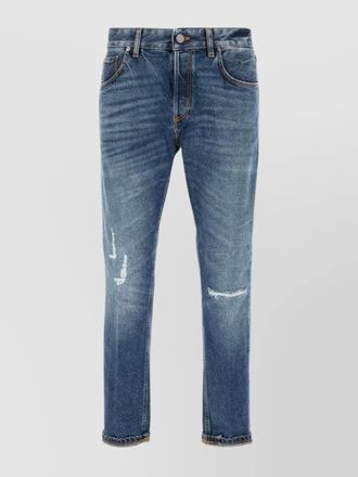 Pantaloni Torino distressed five-pocket denim trousers