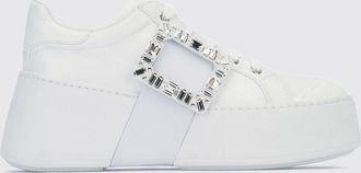 Roger Vivier Sneakers Viv Skate in pelle di vitello con fibbia gioiello e suola platform
