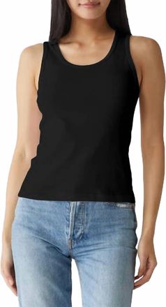 Michael Stars Juno Scoop Neck Tank In Black