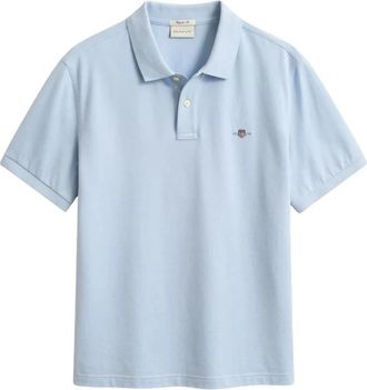 GANT Polo Shirt - Heren - Polos - Blauw - S - Katoen - Tops