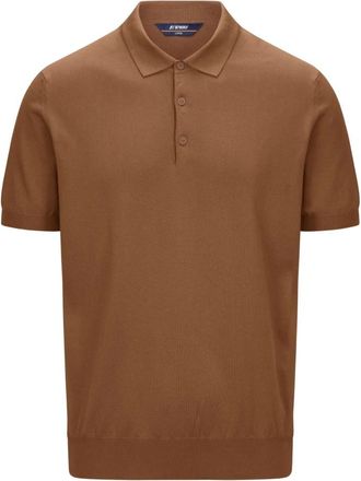 K-Way Pleyne Polo - Heren - Polos - Bruin - S - Katoen - Tops