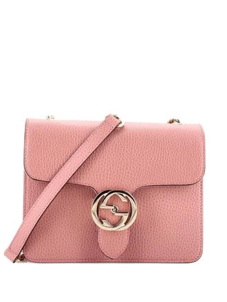 Gucci Interlocking Leather Small shoulder bag - women - Calf Leather - One Size - Pink