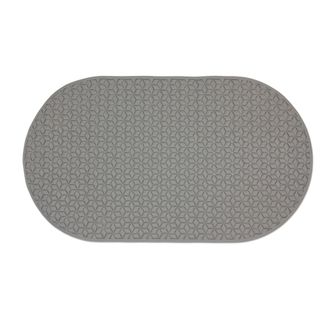 Lewis's PVC Oval Bathmat - Grey | TJ Hughes