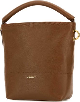 Burberry Womens B Clip Bucket Bag Brown Calf