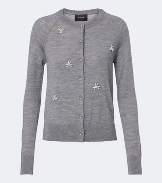 Simone Rocha Cardigan in lana e seta