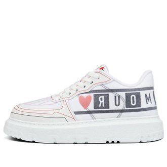 Dior (WMNS) DIOR Addict Sneaker DIORamour D Chess Heart - White KCK322DNN_S43L