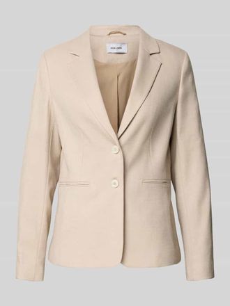 More & More More & More Slim Fit Blazer mit Reverskragen und Paspeltaschen in Beige, Gr&ouml;&szlig;e 34
