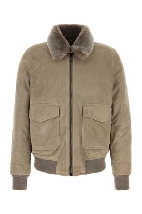 Moorer Grey Shirt Collar Jacket